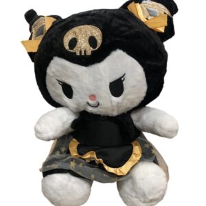PELUCHE kuromi c/ vestido negro dorado 45cm