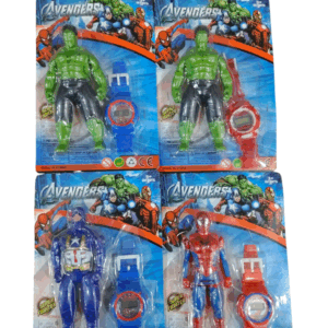 Blister de super heroe y reloj (1068)