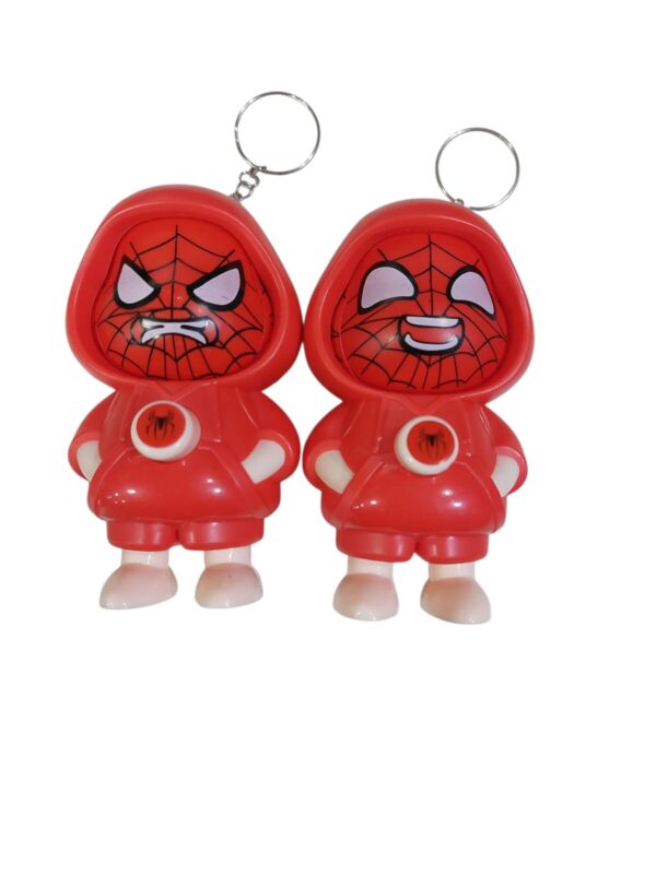 SPIDERMAN LLAVERO GIRA CARA