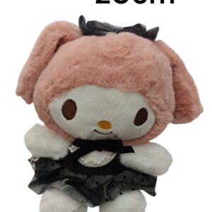 PELUCHE MYMELODY CON VESTIDOCUADROS NEGRO 20CM