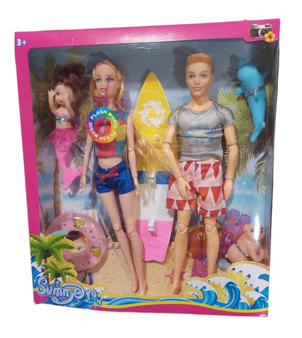 MUÑECA X3 CON SONIDO Y ACCESORIOS DE PLAYA