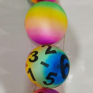 PELOTA DE GOMA MULTICOLOR FLUOR