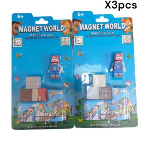 BLISTER CUBO MAGNETICO MINECRAFT X3PCS