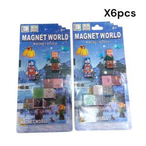 BLISTER CUBO MAGNETICO DE MINECRAFT X6CUBO Y 2MUÑECOS