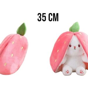 PELUCHE CONEJO REVERSIBIE DE FRUTILLA 35CM