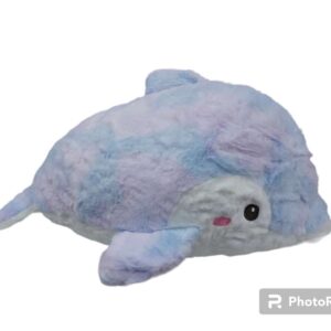 PELUCHE DELFIN MULTICOLOR PASTEL 45CM (CELESTE)