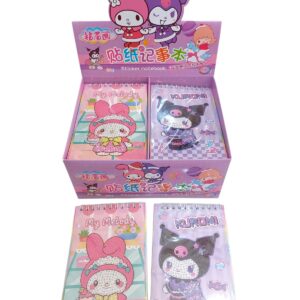 CUADERNO CON STITCKERS Y PINTURA DIAMANTE KUROMI