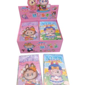 CUADERNO CON STICKERS Y PINTURA DIAMANTE LABUBU
