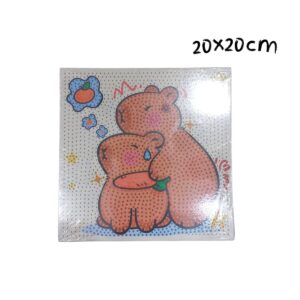 CUADRO PINTURA DIAMANTE DE CAPIBARA 20X20CM