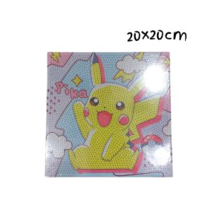CUADRO PINTURA DIAMANTE DE PIKACHU 20X20CM