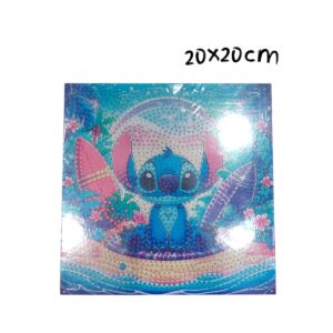 CUADRO PINTURA DIAMANTE DE STITCH 20x20cm