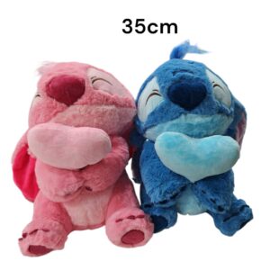 PELUCHE STICH CON CORAZON AZUL  35CM