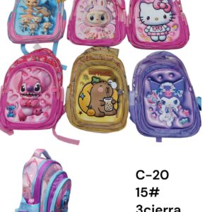 MOCHILA PERSONAJE 3D 15#C/3CIERRE NENA C-20