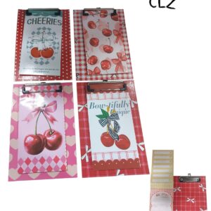 Anotador c/carpeta tapa dura diseño cereza (CLZ)