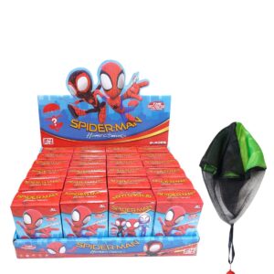 CAJA SORPRESA DE SPIDERMAN CON PARACAIDAS