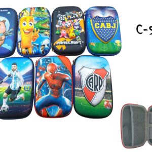 CARTUCHERA 3D TELA GRANDE C/PORTA LAPICES 20X15CM NENE C-9