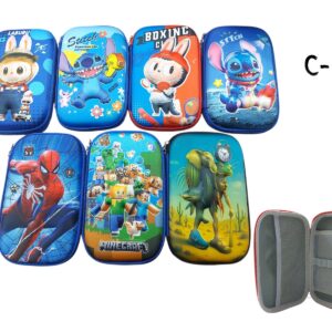 CARTUCHERA 3D TELA GRANDE C/PORTA LAPICES 20X15CM NENE C-9