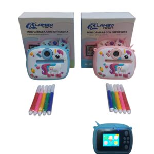 Mini camara de unicornio con marcadores