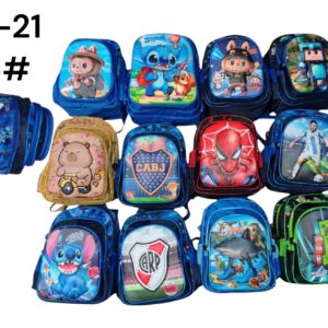 MOCHILA 3D CUERINA 15* 3CIERRA PERSONAJE NENE C-21