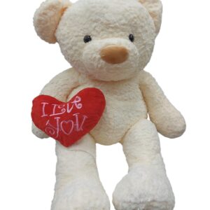 PELUCHE OSO CON GLOBO CORAZON I LOVE YOU MARRON 130CM