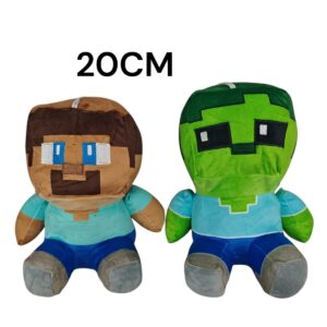PELUCHE MINECRAF STEVE ZOMBI 20CM