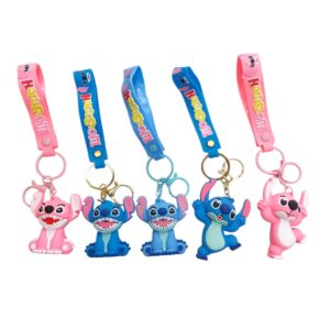 LLAVERO DE STITCH AZUL Y ROSA VARIOS MODELOS