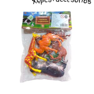 ANIMALES EN BOLSA X4PCS+ACCESORIOS (1314-32)