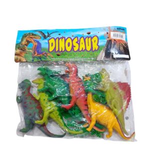 DINOSAURIO X6PCS C/PLANTAS (15149)