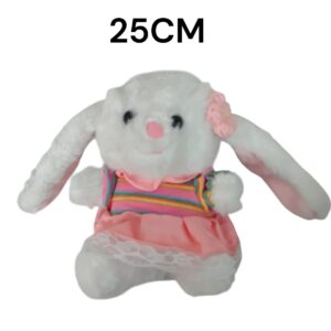 PELUCHE CONEJO CON VESTIDO 25CM