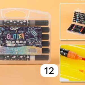 MARCADOR D/PUNTA GLITTER 12PCS 21397