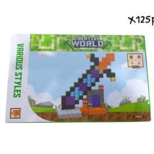 CUBO MAGNETICO MINECRAFT FORMA DE ESPADA X125PCS