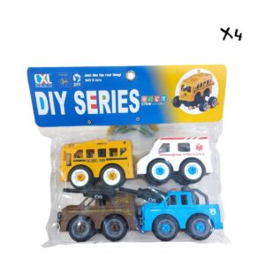 SET CAMION DE CONTRUCCION DESARMABLES X4 (SD27334)