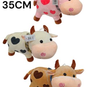 PELUCHE VACA CON BUFANDA 35CM