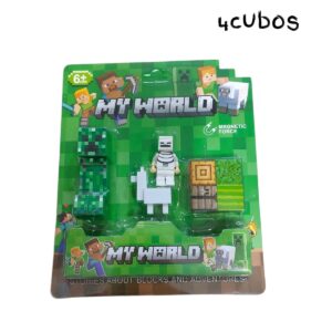 MUÑECO MINECRAFT + 4CUBOS MAGNETICOS (72470)