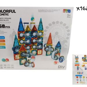 BLOQUES DE CONSTRUCCION LABERINTO DE CANICA MAGNETICOS X168PCS (62598)